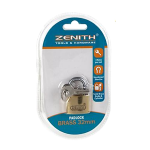 Zenith Brass Padlock 32mm, with 3 Keys